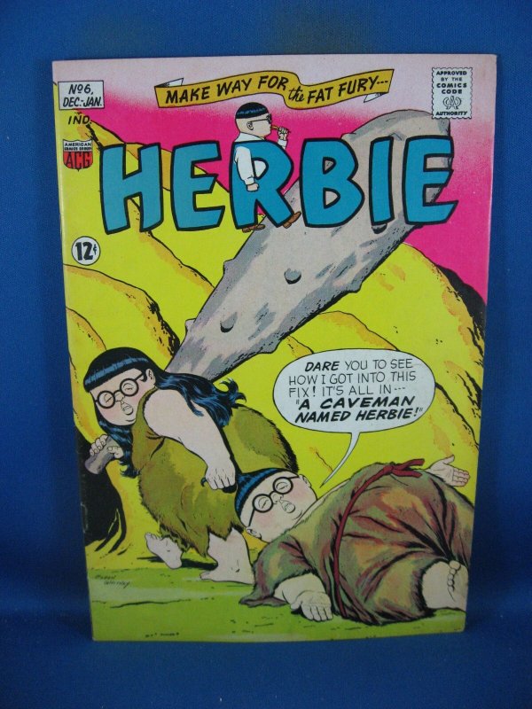 Herbie #6 (ACG, 1964), raw comic book in VF condition — front cover