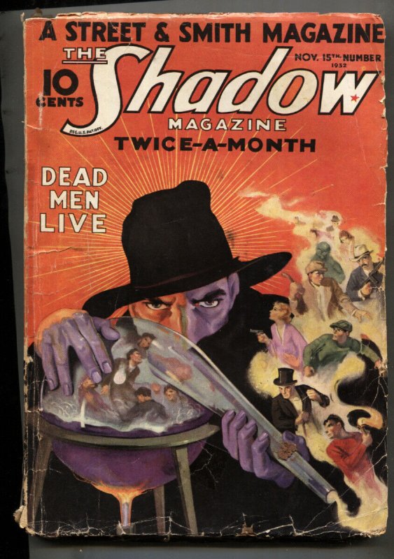 SHADOW--November #15 (1932), raw, ungraded comic book — front cover