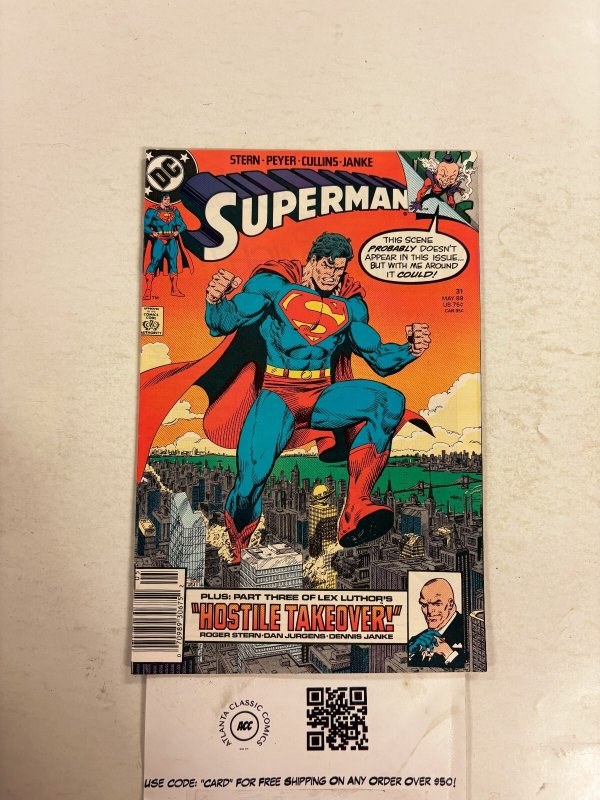 Superman #31 (DC Comics, 1989), raw comic book in NM condition — front cover