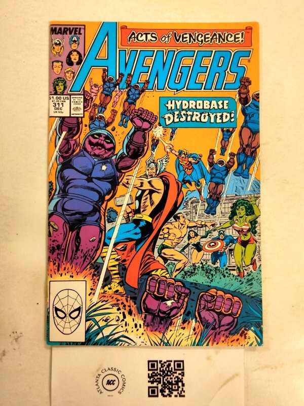 Avengers #311 (Marvel Comics, 1989), raw comic book in NM condition — front cover