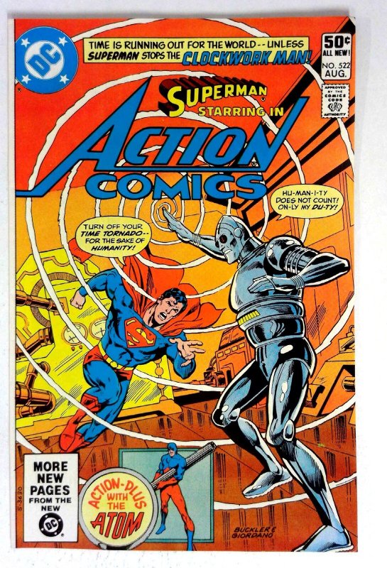 Action #522 (DC Comics, 1981), raw comic book in NM- condition — front cover