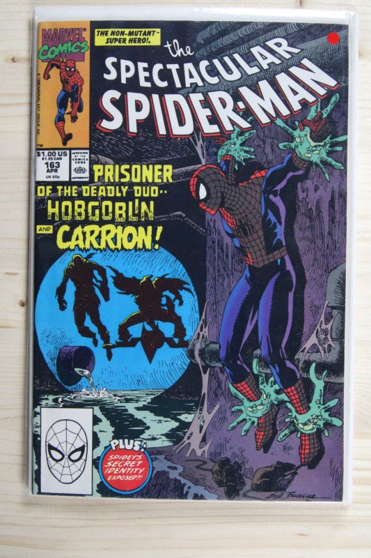The Spectacular Spider-Man #153 (Marvel Comics, 1989), raw comic book in VF/NM 9.0 condition — front cover