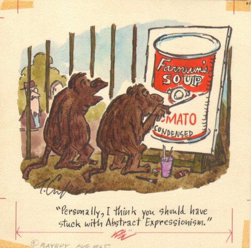 Monkey & Andy Gag in Color Copyright Playboy Tomato Soup art by Dick Ericson, raw, ungraded comic book — front cover