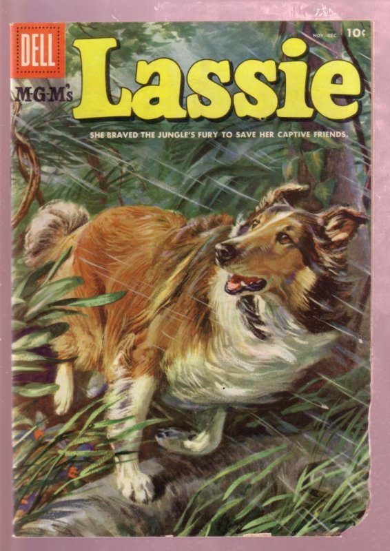 M-G-M's Lassie #25 (1955), raw comic book in FR condition — front cover
