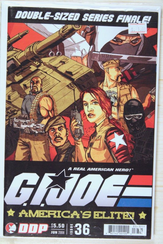 G.I. Joe: America's Elite #36 (2008), raw comic book in NM 9.4 condition — front cover