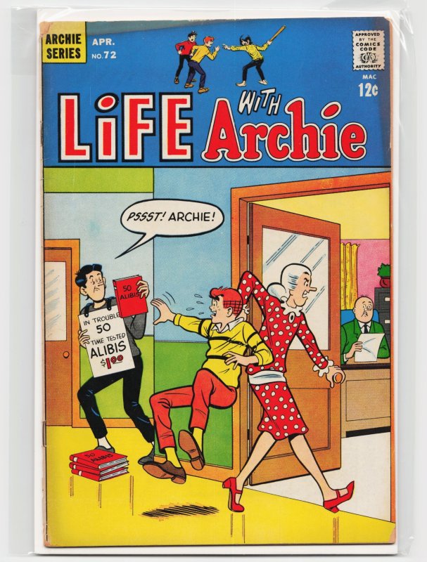 Life with Archie #72 (Archie Comics, 1968), raw, ungraded comic book — front cover