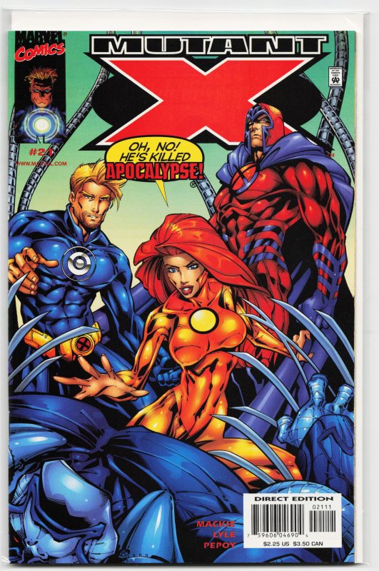 Mutant X #21 (Marvel Comics, 2000), raw, ungraded comic book — front cover