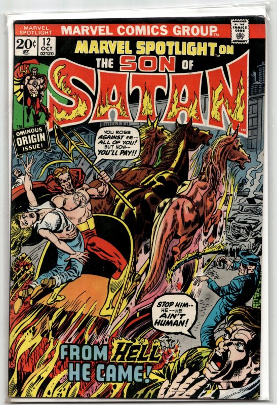 Marvel Spotlight #12 (Marvel Comics, 1973), raw, ungraded comic book — front cover