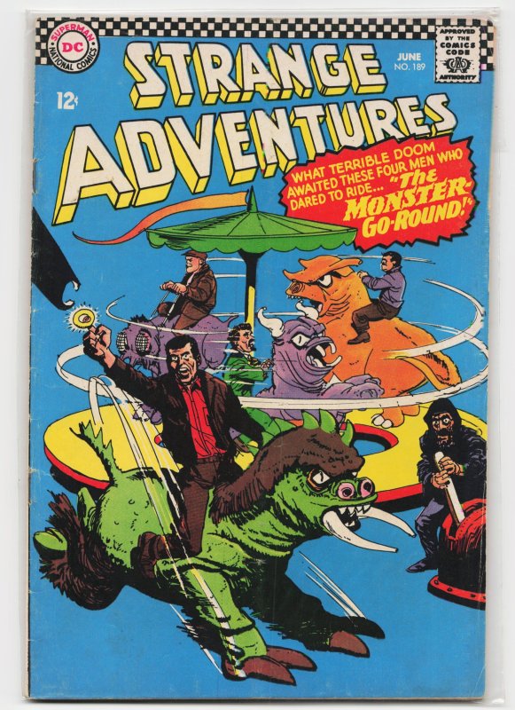 Strange Adventures #189 (DC Comics, 1966), raw, ungraded comic book — front cover
