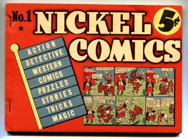 Nickel Comics #1-1938-very Rare DELL-Gerber 7-Otto Messmer, raw, ungraded comic book — front cover