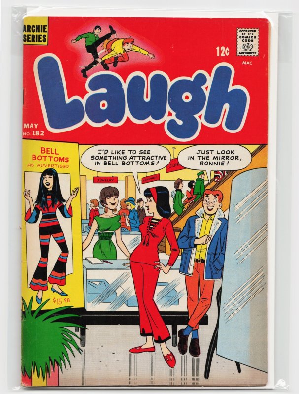 Laugh #182 (Archie Comics, 1966), raw, ungraded comic book — front cover