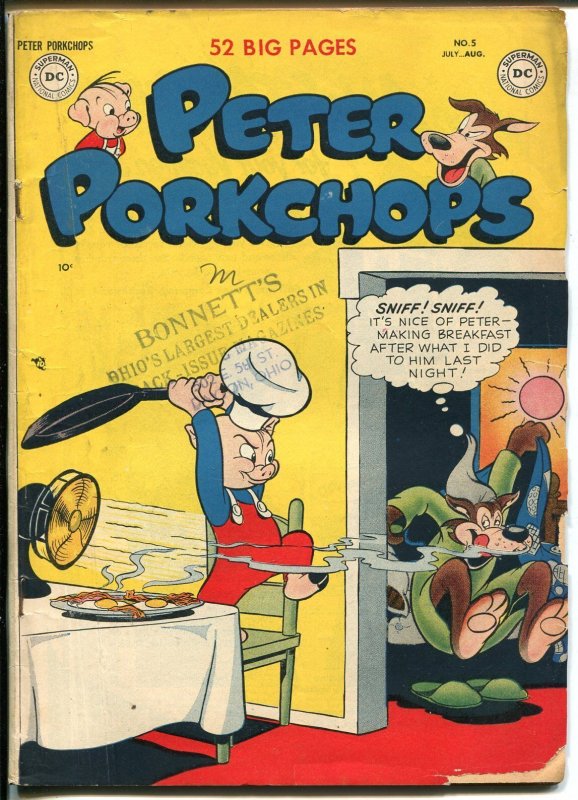 Peter Porkchops #5 (DC Comics, 1950), raw comic book in VG condition — front cover
