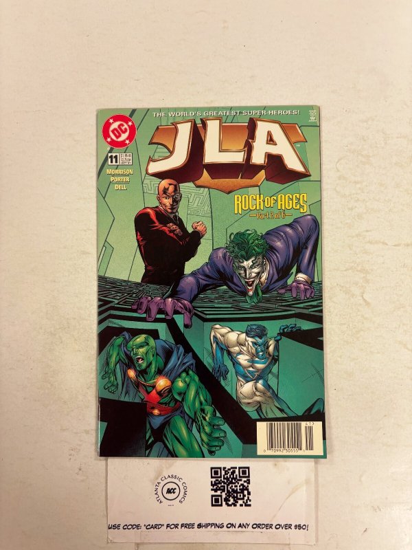 JLA #11 (DC Comics, 1998), raw comic book in NM condition — front cover