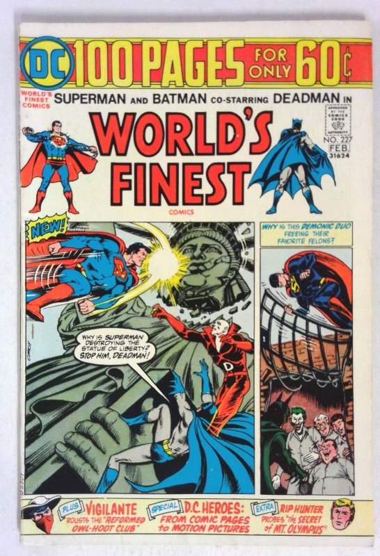 World's Finest #227 (DC Comics, 1973), raw comic book in FN/VF condition — front cover