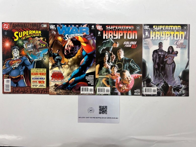 4 Superman DC Comic Books # 1 2 4 8 Batman Wonder Woman Robin Flash 25 JS45, raw, ungraded comic book — front cover