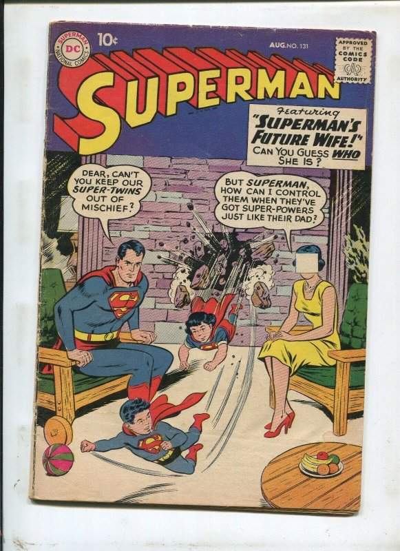 Superman #131 (DC Comics, 1959), raw comic book in 4.0 condition — front cover