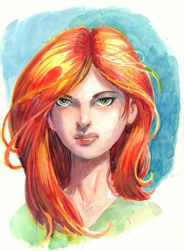 Mary Jane Watson Painted Art by Scott Hanna, raw, ungraded comic book — front cover