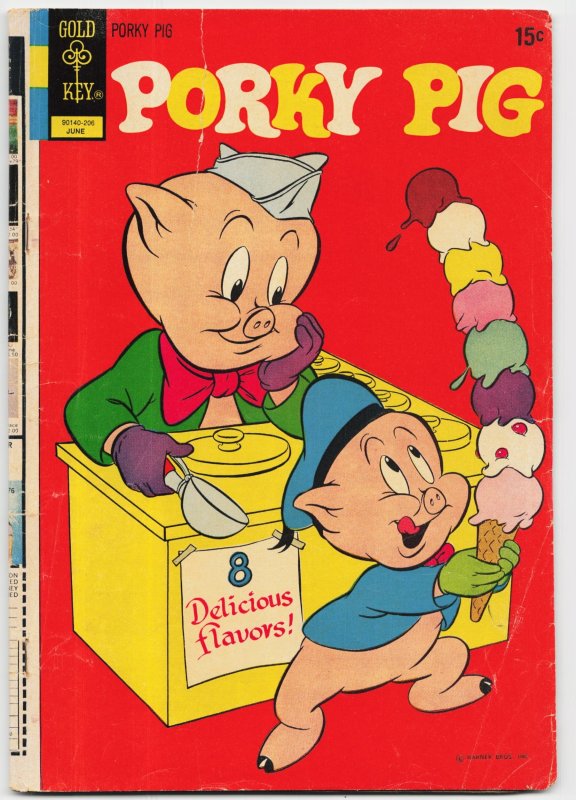 Porky Pig #42 (Gold Key, 1972), raw, ungraded comic book — front cover