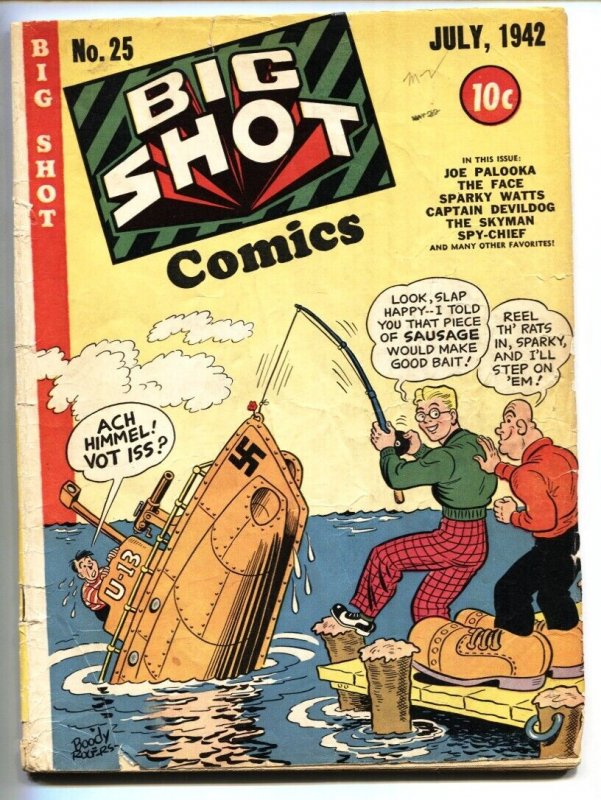Big Shot #25 (1942), raw, ungraded comic book — front cover