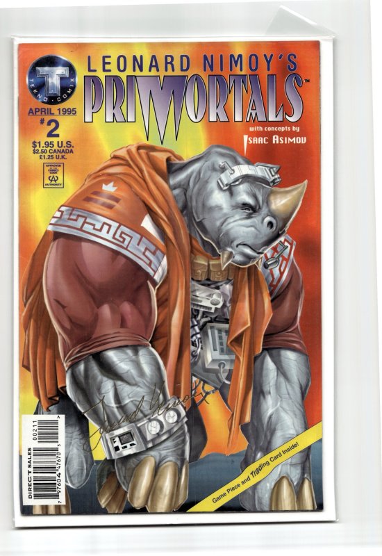 Leonard Nimoy's Primortals #2 (Image Comics, 1995), raw, ungraded comic book — front cover