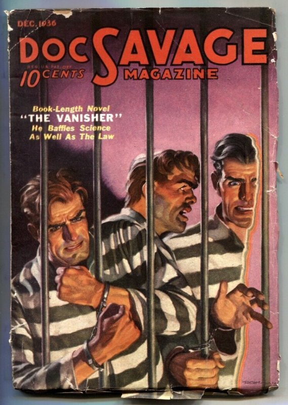 Doc Savage Pulp December 1936- the Vanisher (Street & Smith, 1936), raw, ungraded comic book — front cover