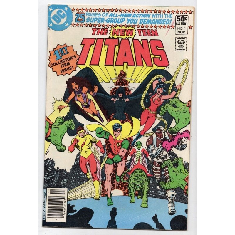 Teen Titans #1 (DC Comics, 1980), raw comic book in FN+ 6.5 condition — front cover