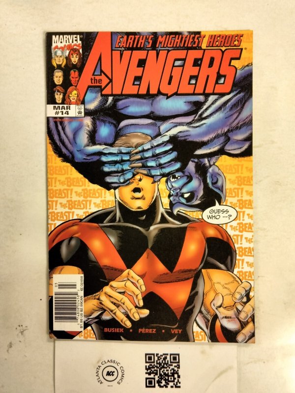 The Avengers #14 (Marvel Comics), raw comic book in NM condition — front cover