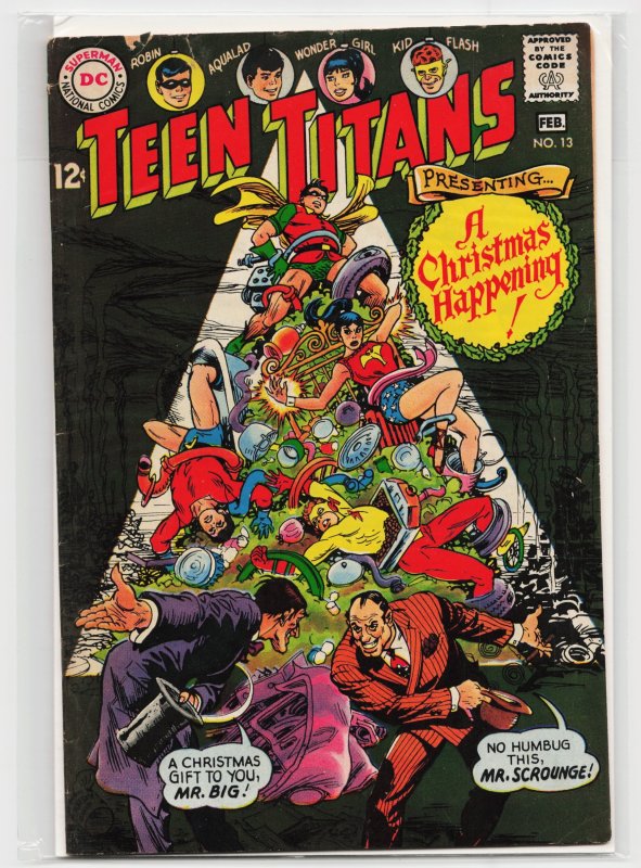 Teen Titans #13 (DC Comics, 1968), raw, ungraded comic book — front cover