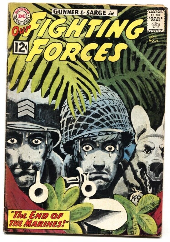 Our Fighting Forces #71 (DC Comics), raw, ungraded comic book — front cover
