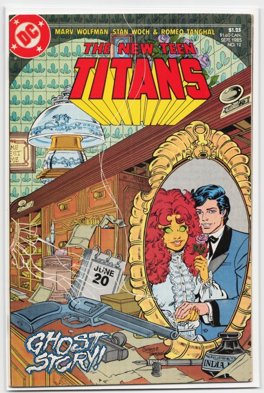 The New Teen Titans #12 (DC Comics, 1985), raw, ungraded comic book — front cover