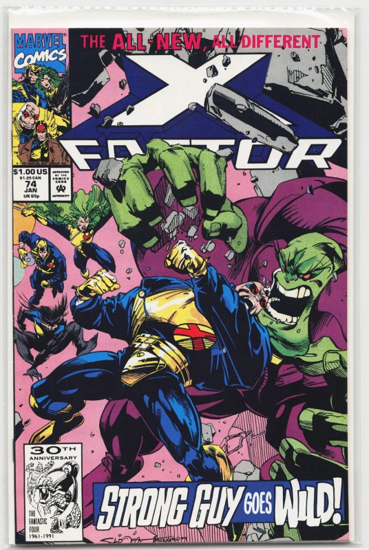 X-Factor #74 (Marvel Comics, 1992), raw, ungraded comic book — front cover