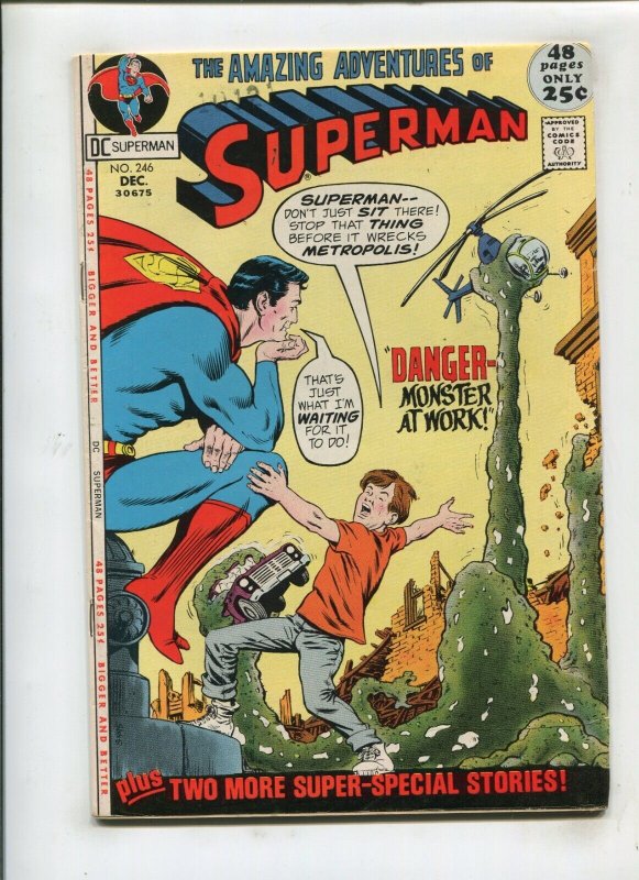 Superman #246 (DC Comics, 1971), raw comic book in 7.5 condition — front cover