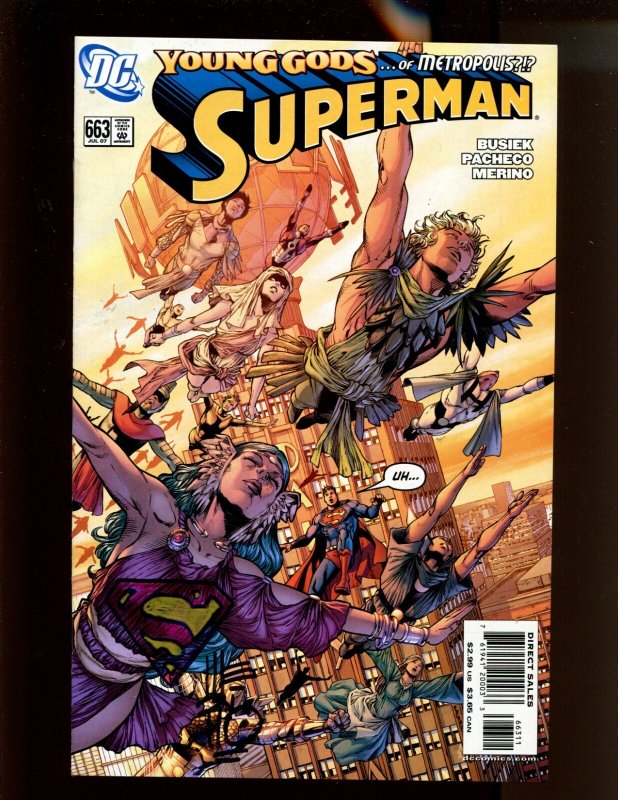 Superman #663 (DC Comics, 2007), raw comic book in 8.5 condition — front cover