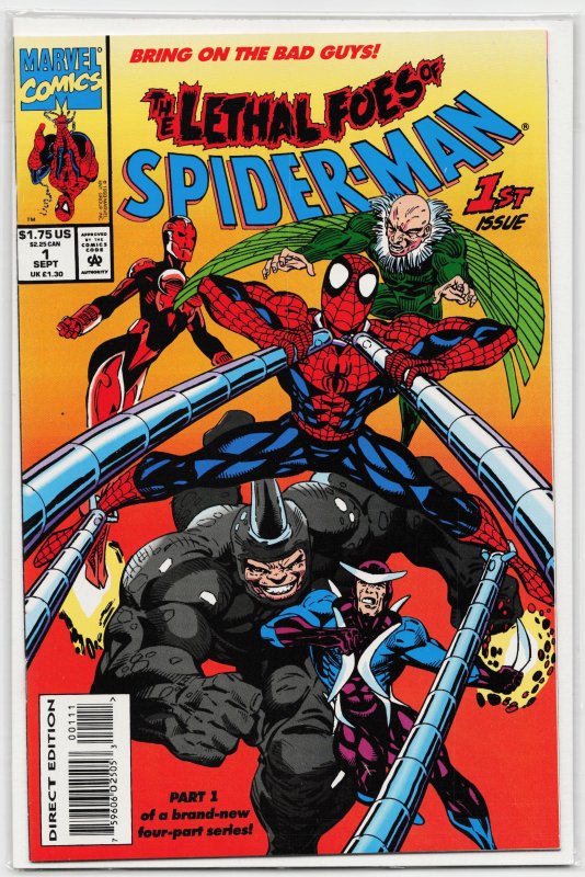 Lethal Foes of Spider-Man #1 (Marvel Comics, 1993), raw, ungraded comic book — front cover