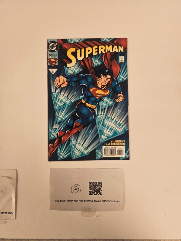 Superman #98 (DC Comics, 1955), raw comic book in NM condition — front cover