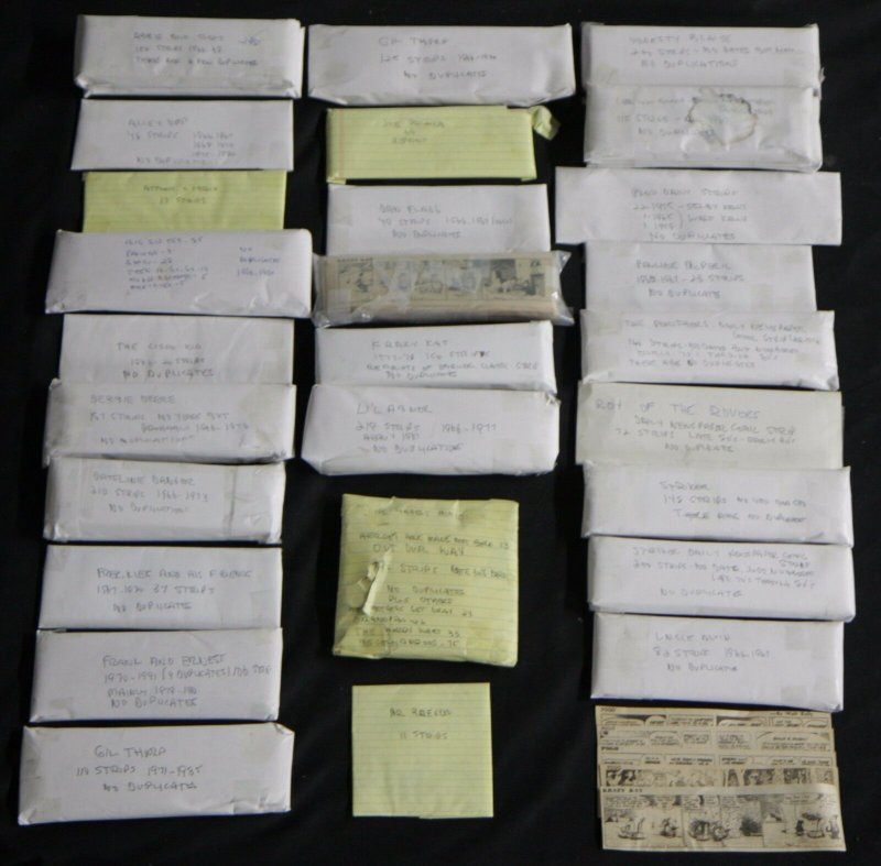 Vintage Silver Newspaper Comic Strip 2,986pc Lot Joe Palooka Orphan Annie Pogo, raw, ungraded comic book — front cover