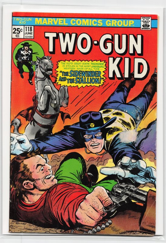 Two-Gun Kid #118 (Marvel Comics, 1974), raw, ungraded comic book — front cover
