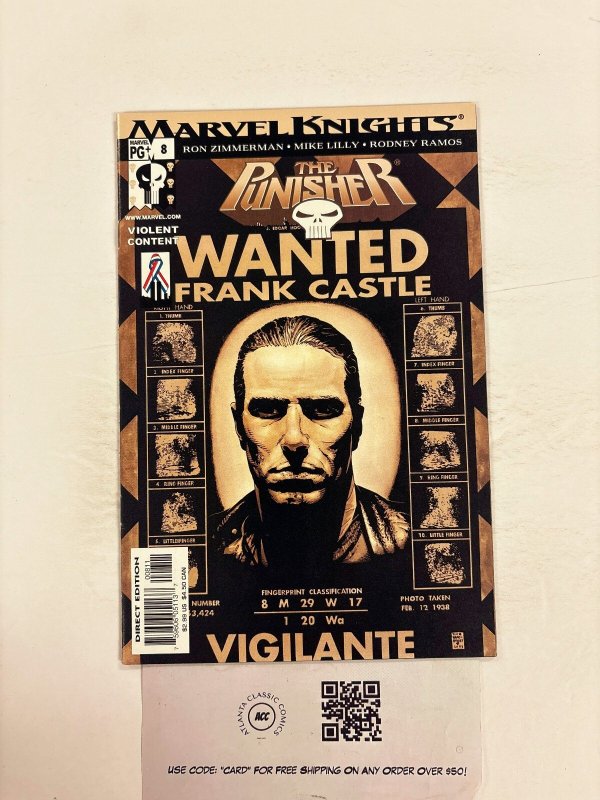 Punisher #8 (Marvel Comics), raw comic book in NM condition — front cover