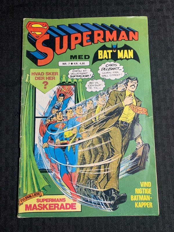 1979 Superman & Batman Finland Comic #7 (1979), raw comic book in VG 4.0 condition — front cover