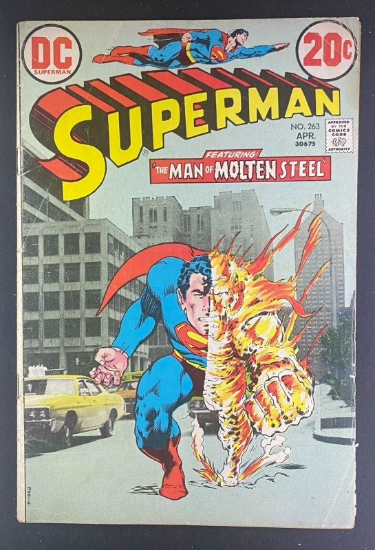 Superman #263 (DC Comics, 1939), raw comic book in VG 4.0 condition — front cover