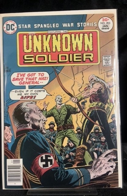 Star Spangled War Stories #203 (DC Comics, 1977), raw, ungraded comic book — front cover