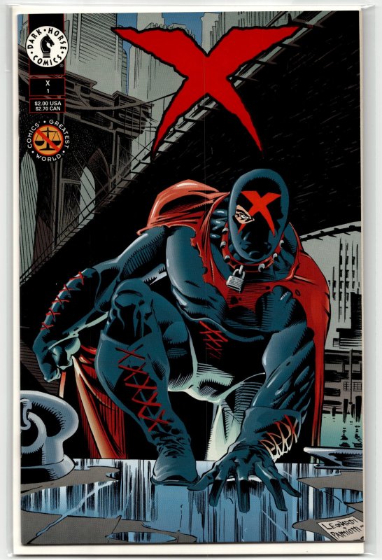 X #1 (1994) #1 (Dark Horse Comics, 1994), raw, ungraded comic book — front cover
