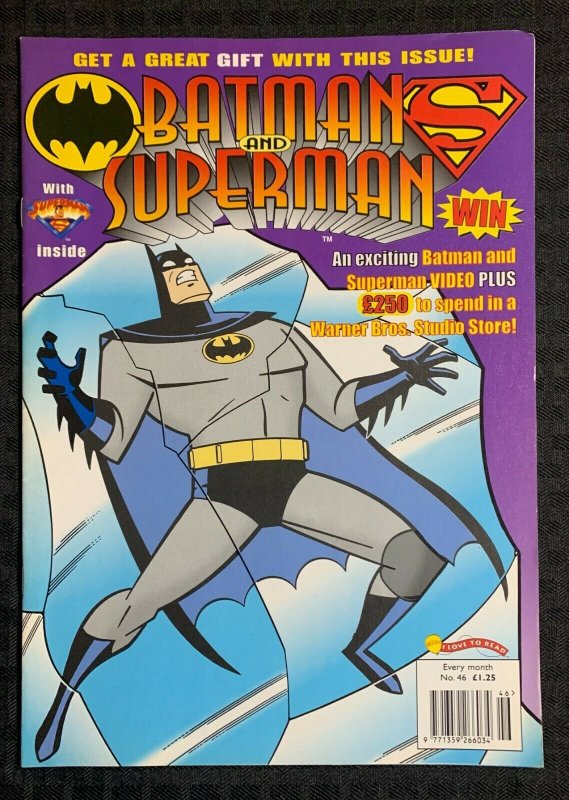 1999 I Love TO Read Batman & Superman Magazine #46 (1999), raw comic book in VF 8.0 condition — front cover