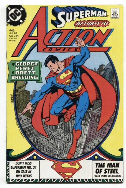 Action Comics #643 (DC Comics), raw comic book in NM- condition — front cover