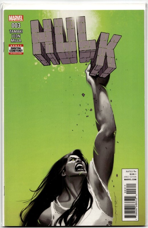 Hulk #3 (Marvel Comics, 2017), raw, ungraded comic book — front cover