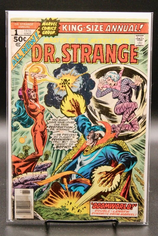 Doctor Strange, Sorcerer Supreme Annual #1 (Marvel Comics, 1976), raw comic book in GD condition — front cover