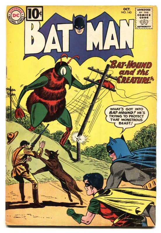 Batman #143 (DC Comics, 1961), raw comic book in VG condition — front cover