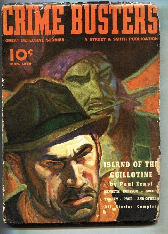 Pulp: Crime Busters Pulp March 1939 // Hero Issue // Rare // Robeson // Gruber (1939), raw, ungraded comic book — front cover