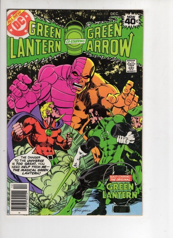 Green Lantern #111 (DC Comics, 1978), raw comic book in FN 6.0 condition — front cover