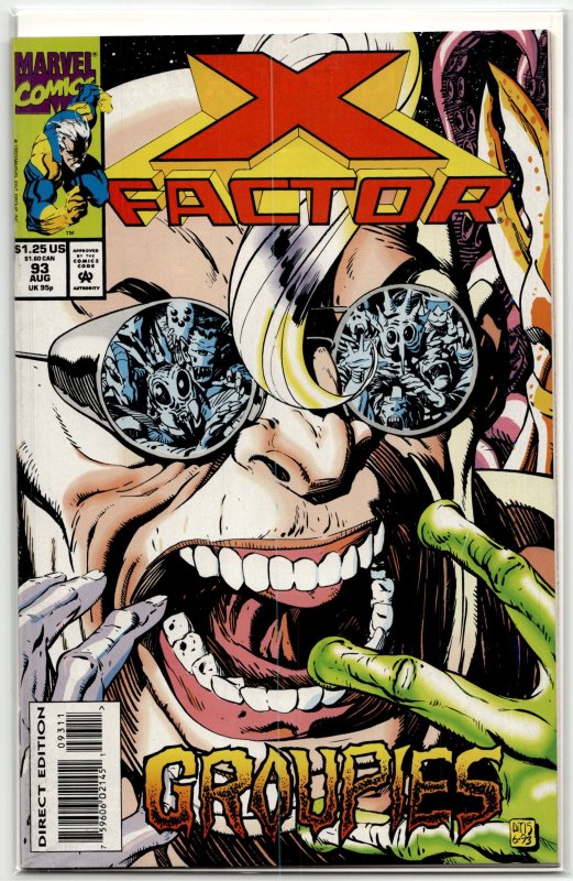 X-Factor #93 (Marvel Comics, 1993), raw, ungraded comic book — front cover